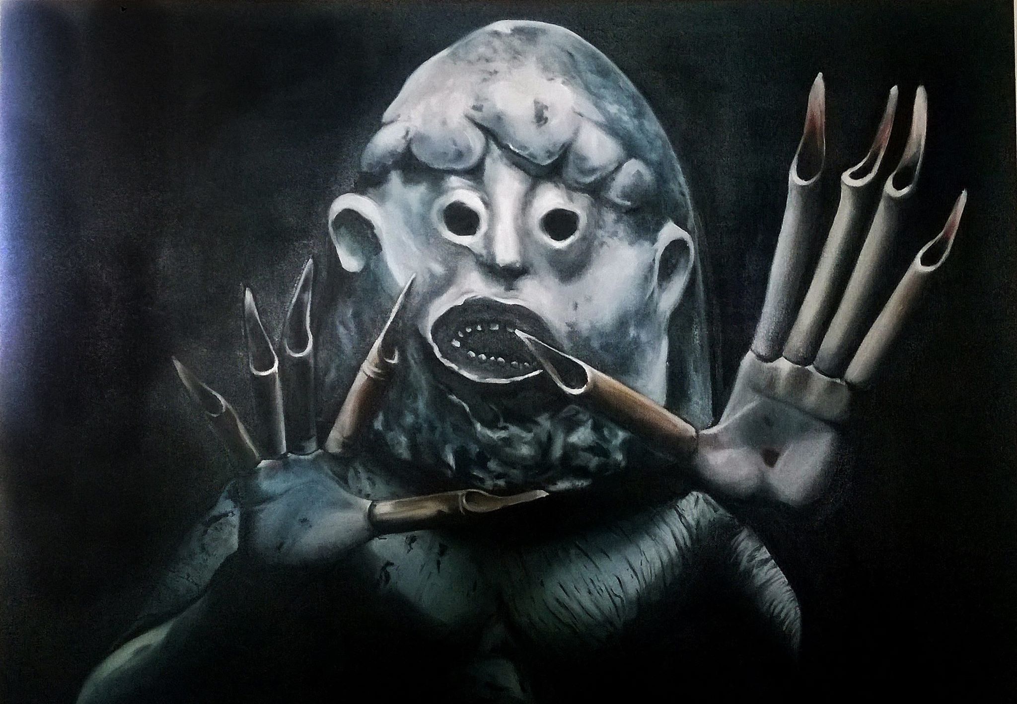 Federica Moi - Il demone della guerra - olio su tela (100cm x 70cm)